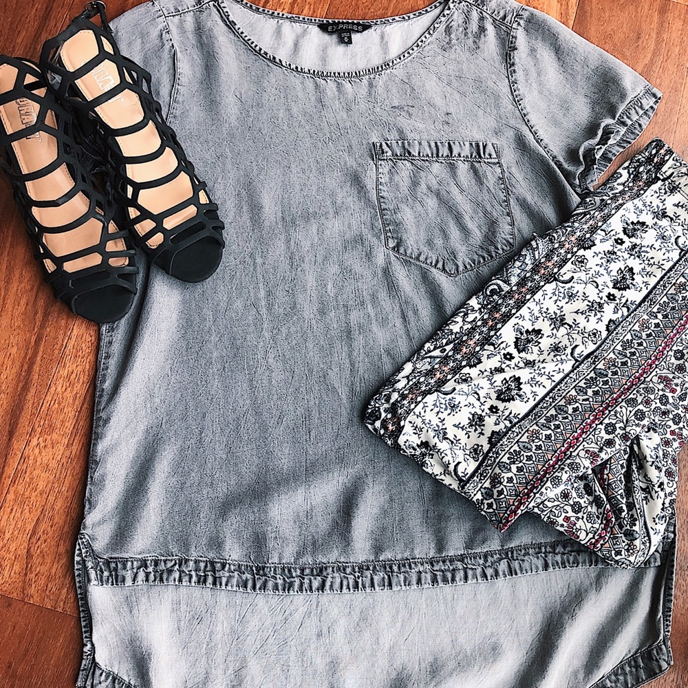 Grey Jean Pocket Tee Express Size M